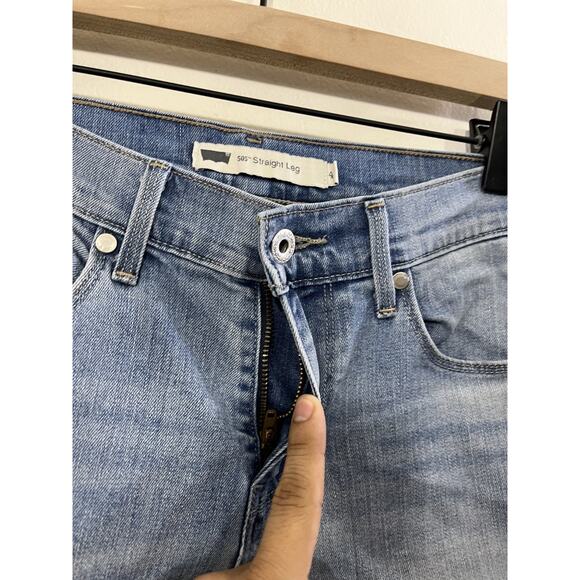 Levis 505 27x32 Straight Leg 90s Y2K Rodeo Western Cowgirl Blue Fade Festival - Picture 4 of 16